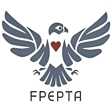 FPEPTA Logo - Hawk with open wings and red heart on their chest